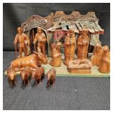 West Germany Hand Carved Nativity Scene