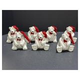 7- 5in Chalk Christmas Polar Bears