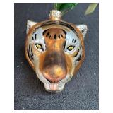 Glass Tiger Head Ornament