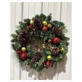 24in Christmas wreath, lights untested