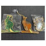 (3) Caroline Mitchell Ornaments - Kangaroos &