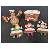 (3) Angel & Gingerbread Ornaments