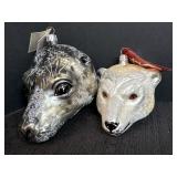 Slavic Treasures Seal & Bear Head Ornaments