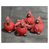 4 - 2.75in high resin cardinals.  2 of the same
