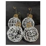 (4) Large Outdoor Christmas Ornaments