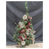 3ft artificial Christmas tree w/ lights, works