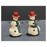 2- 7.5" Canvas Snowman