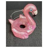 Glass Flamingo Ornament