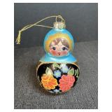 Russian Nesting Doll Blown Glass Ornament