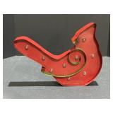 15" Metal Light Up Cardinal