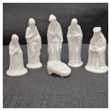 White Porcelain Nativity Scene Set