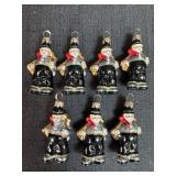 (7) Nutcracker Glass Mini Ornaments
