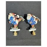 (2) Santa Lamp Finials