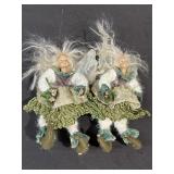 (2) vtg. Porcelain Winter Fairies