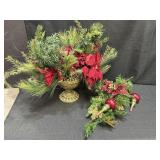 Christmas centerpiece & teardrop swag.