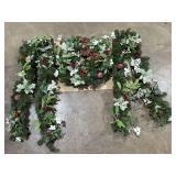 Paper White & Berry 19in Wreath & 2- 5ft Garland