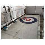 Globe Curling Rink with stones