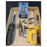 Multiple bit screwdriver, various other bits & new