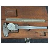 Brown & Sharpe dial caliper in wooden case.