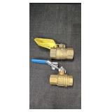 1/2in Lever Locking Brass Ball Valve &