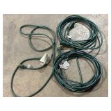 (3) green extension cords
