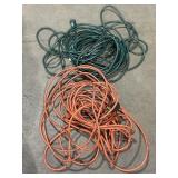 Orange and green extension cords