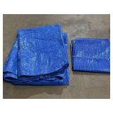 Variety sized Blue tarps