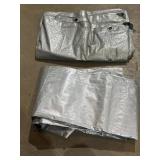 (2) Heavy-duty silver tarps