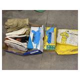 Misc gloves & 3pc rainsuit