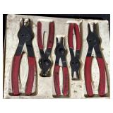 Set of 5 Pittsburgh snap ring pliers