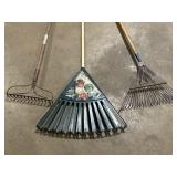All purpose rakes, metal, steel & plastic