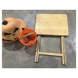 Folding TV tray & Halloween Decor