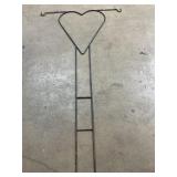 heart-shaped wrought iron plant hanger