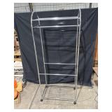 Stainless steel portable garment rack, 6ft tall,