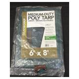 New 6 x 8ft medium duty Poly Tarp by Yardworks
