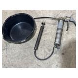 Pistol grip grease gun , air pump & oil pan