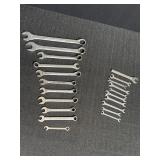 Variety of smaller wrenches, combination & open