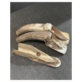 3 metal oil can spouts