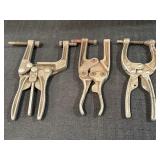 3 pair squeeze plier clamps, 8.5in length