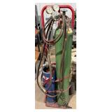 Acetylene & oxygen torch set on cart, includes