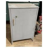 Locking metal cabinet w/interior shelves, 33in
