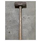 sledgehammer with a wooden handle