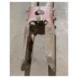 Post hole digger with wooden handles