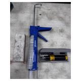 Chalk gun,sanding stone, screw driver set
