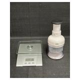 Kitchen Scale & OXO Food Chopper