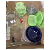 Snap ware glass, cake pan, bowls