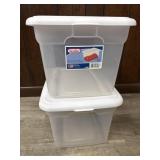(2) Sterilite 20 QT. Storage Containers w/ Lids