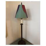 Metal Lamp w/ Art Deco Shade