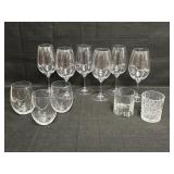 3 Starbucks Wine Glasses, 6 Plastic Wine Glasses &