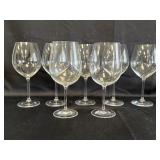 7 Lenox wine glasses, 2 styles, 9 1/8in high.  5